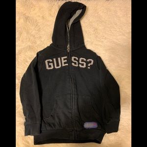 🌟🌟🌟 Boy’s 5/6 Guess Fleece Lined Zip Hoodie